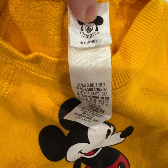 Toddler - Disney Bright Yellow Mickey Mouse Sweatshirt - Picture 7 of 8